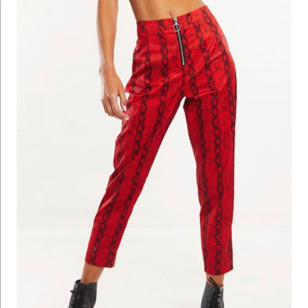 Snake print pants